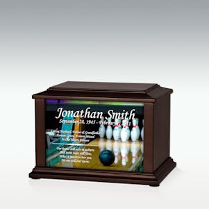 Small Bowling Infinite Impression Cremation Urn - Engravable