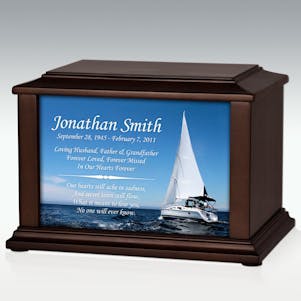 Large Sailboat Infinite Impression Cremation Urn - Engravable