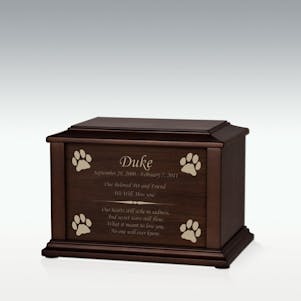 Small Protecting Paws Adoration Cremation Urn - Engravable