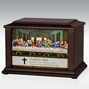 Large Last Supper Infinite Impression Cremation Urn - Engravable