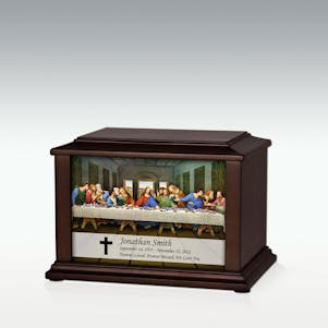 Small Last Supper Infinite Impression Cremation Urn - Engravable