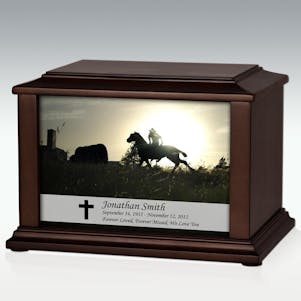 Large Cowboy Infinite Impression Cremation Urn - Engravable