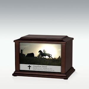 Small Cowboy Infinite Impression Cremation Urn - Engravable