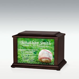 Small Baseball Infinite Impression Cremation Urn - Engravable