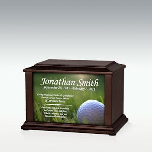 Small Golf Ball Impression Cremation Urn - Engravable