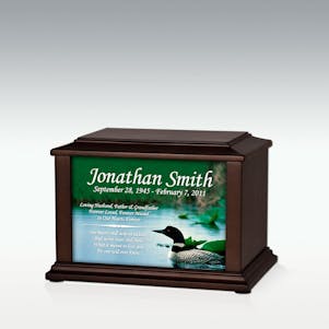 Small Loon Infinite Impression Cremation Urn - Engravable