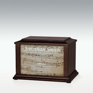 Small Sheet Music Infinite Impression Cremation Urn - Engravable