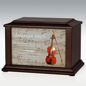 Large Violin Infinite Impression Cremation Urn - Engravable