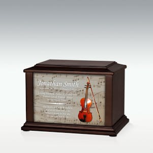Small Violin Infinite Impression Cremation Urn - Engravable