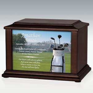Large Golf Bag Infinite Impression Cremation Urn - Engravable