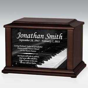 Large Piano Infinite Impression Cremation Urn - Engravable