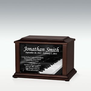 Small Piano Infinite Impression Cremation Urn - Engravable