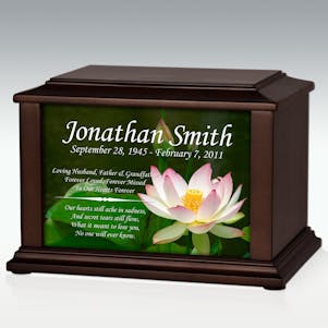 Large Lotus Blossom Infinite Impression Cremation Urn-Engravable
