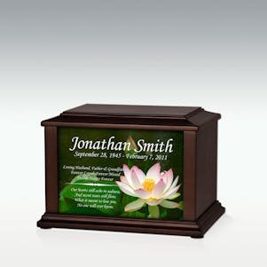 Small Lotus Blossom Infinite Impression Cremation Urn-Engravable