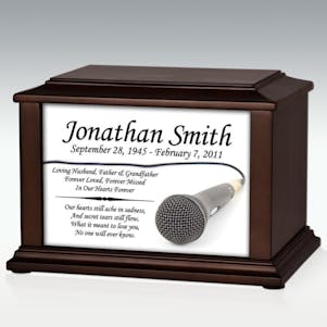 Large Microphone Infinite Impression Cremation Urn - Engravable