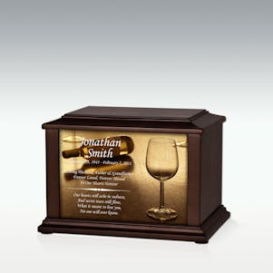 Small Wine Glass Infinite Impression Cremation Urn - Engravable