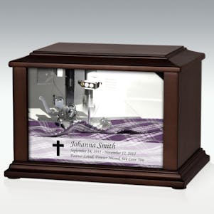 Large Sewing Infinite Impression Cremation Urn - Engravable