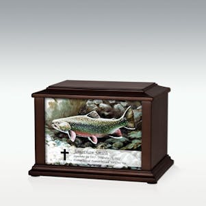 Small Trout Fish Infinite Impression Cremation Urn - Engravable