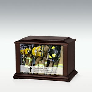 Small Firefighter Infinite Impression Cremation Urn - Engravable