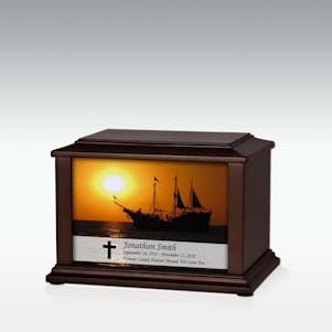 Small Pirate Ship Infinite Impression Cremation Urn - Engravable