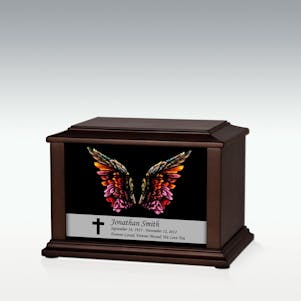 Small Stained Glass Wings Infinite Impression Cremation Urn