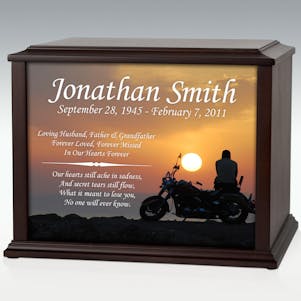 XL Motorcycle Infinite Impression Cremation Urn - Engravable