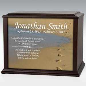 XL Footprints In The Sand Infinite Impression Cremation Urn