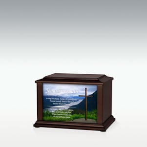 XS Mountain Cross Infinite Impression Cremation Urn - Engravable
