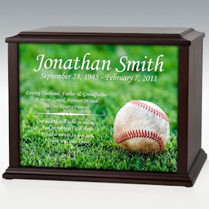 XL Baseball Impression Cremation Urn - Engravable