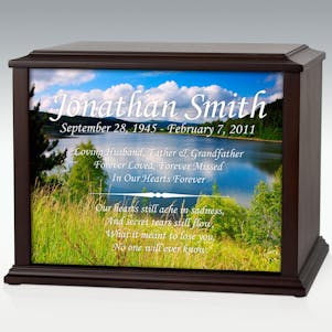 XL Country Lake Infinite Impression Cremation Urn - Engravable