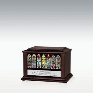 XS Stained Glass Cross Infinite Impression Cremation Urn