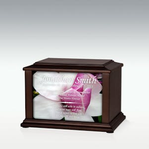 Small Orchid Infinite Impression Cremation Urn - Engravable