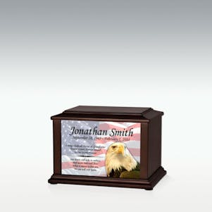 XS American Flag and Eagle Infinite Impression Cremation Urn