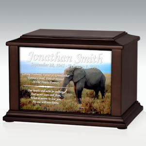 Large African Elephant Infinite Impression Cremation Urn
