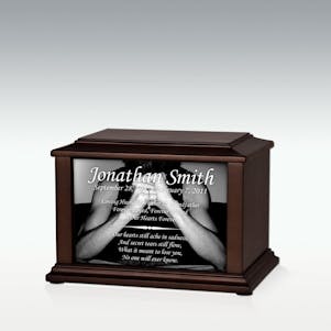 Small Young Man's Prayer Infinite Impression Cremation Urn