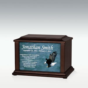 Small Bald Eagle Infinite Impression Cremation Urn - Engravable