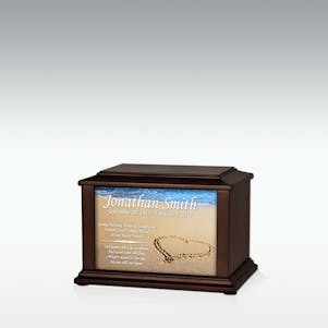 XS Heart In Sand Infinite Impression Cremation Urn - Engravable