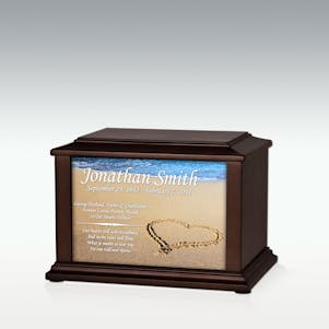 Small Heart In Sand Infinite Impression Cremation Urn