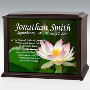 XL Lotus Blossom Infinite Impression Cremation Urn - Engravable