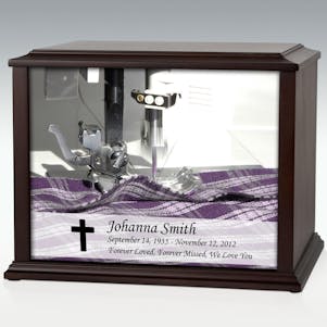 XL Sewing Infinite Impression Cremation Urn - Engravable