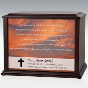 XL Lord's Prayer Infinite Impression Cremation Urn - Engravable