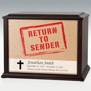 XL Return To Sender Infinite Impression Cremation Urn-Engravable