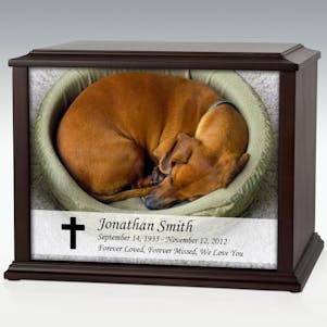 XL Sleeping Dog Infinite Impression Cremation Urn - Engravable