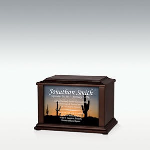 XS Cactus Sunset Infinite Impression Cremation Urn - Engravable