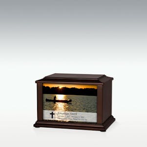 XS Canoe Sunset Infinite Impression Cremation Urn-Engravable