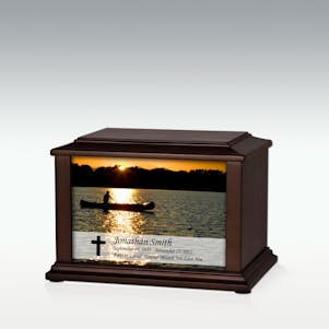 Small Canoe Sunset Infinite Impression Cremation Urn