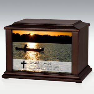 Large Canoe Sunset Infinite Impression Cremation Urn