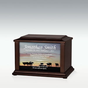 Small Texas Cattle Infinite Impression Cremation Urn-Engravable