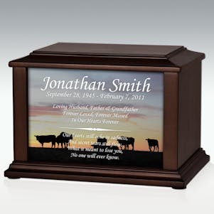 Large Texas Cattle Infinite Impression Cremation Urn-Engravable