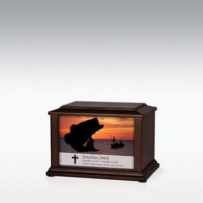 Fisherman Cremation Urn - Engravable - Perfect Memorials